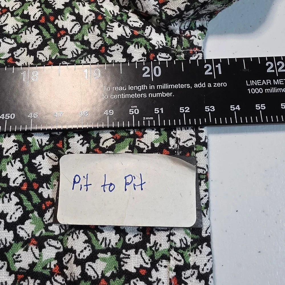 J.Crew Mens S Short Sleeve Shirt Green White Frog Print 100% Linen Classic Fit